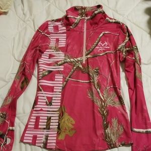 Pink Camo compression long sleeve shirt